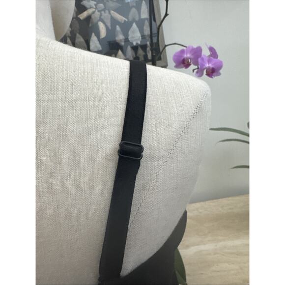 New Volcom Women’s Size Medium Lace Fringe Mini Dress Slick Slip Black - Picture 4 of 7